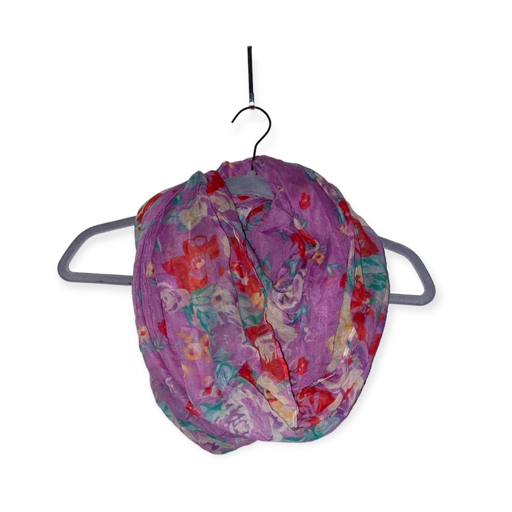 Candies lilac floral sheer scarf